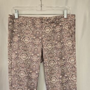 NAF NAF Paris Vegas Style Plum Print Spring Pants Size 8